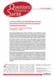 267 - 2022 - Le recours à l’électroconvulsivothérapie en France : des premières données nationales qui soulignent des disparités importantes