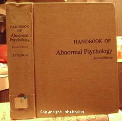 Handbook of abnormal psychology