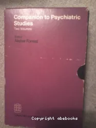 Companion to psychiatric studies. Volume II