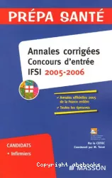 Annales corrigées Concours d'entrée IFSI 2005-2006