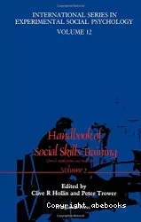 Handbook of social skills training. Volume 2, Clinical applications and new directions