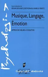 Musique, langage, émotion : approche neuro-cognitive