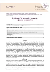 Systèmes d’IA générative en santé