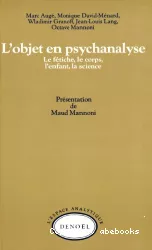 L'objet en psychanalyse