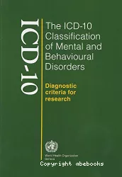 The ICD-10 classification of mental and behavioural disorders : diagnostic criteria for research