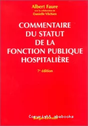 Commentaire du statut de la fonction publique hospitalière