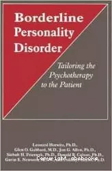 Borderline personality disorder : tailoring the psychotherapy to the patient