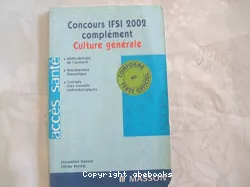Concours IFSI 2002. Complément culture générale