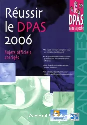 Annales : réussir le DPAS 2006