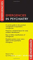 Emergencies in psychiatry
