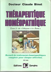 Thérapeutique homéopathique tome 2 : 