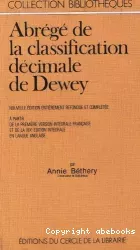 Abrégé de la classification décimale de Dewey