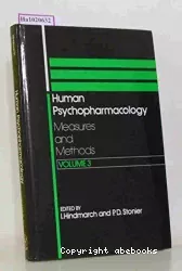 Human psychopharmacology : measures and methods, volume 3