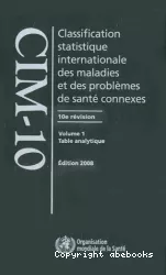 CIM-10 : Classification statistique internationale des maladies et des problèmes de santé connexes. Dixième révision : Volume 1-2-3